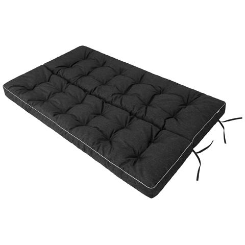 Cuscino Per Altalena Hollywood, Morbido Cuscino Per Seduta, Resistente Cuscino Per Altalena Da Giardino, Cuscino Adatto Per Roulotte, Cuscino Per Panca Con Schienale. Larghezza 100 Cm - Nero - Foto 8