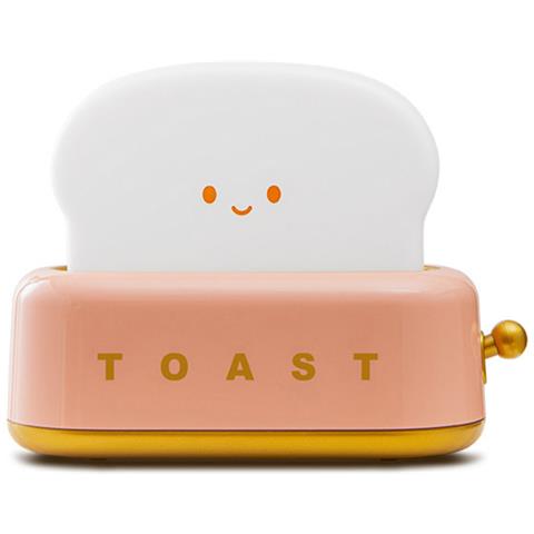 Luce Notturna Tostapane Per Bambini Modello Morning, Bianco / Rosa - Foto 1