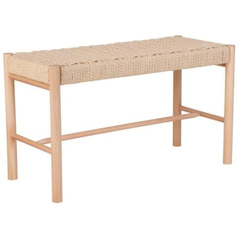 Panca Abano - Marrone - Legno - 35x80x45 Cm - Foto 1