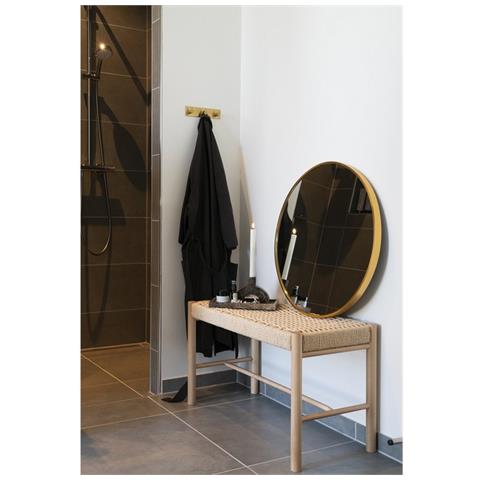 Panca Abano - Marrone - Legno - 35x80x45 Cm - Foto 2