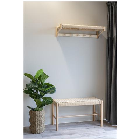 Panca Abano - Marrone - Legno - 35x80x45 Cm - Foto 7