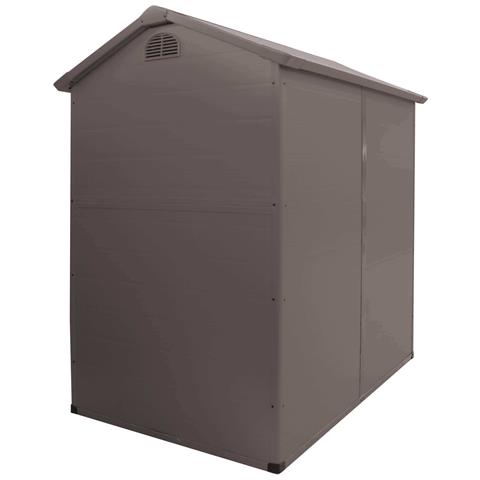 Casetta Cottage Da Giardino Porta Attrezzi In Resina Effetto Legno Cortina Marrone - Foto 2