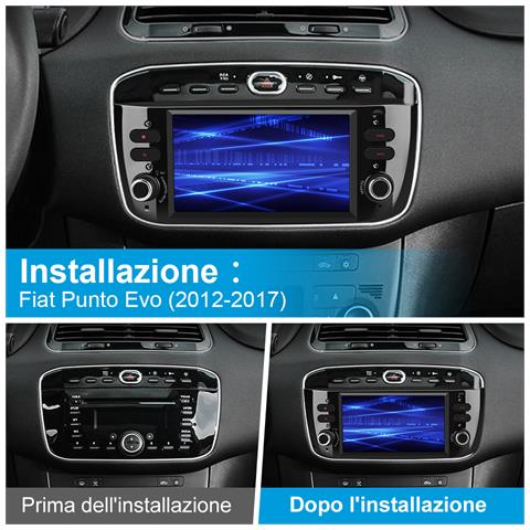 Autoradio Per Fiat Punto Evo (2012-2017) Bluetooth Car Radio (2+32gb) Carplay /android Auto Wifi Gps Fm Rds Comandi Al Volante - Foto 2