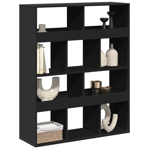 Divisorio Stanza Nero 100x33x125,5 Cm In Truciolato - Foto 3