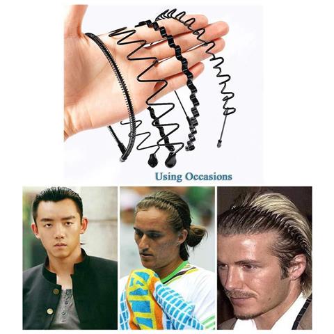 Confezione Da 6 Diademi Ondulati In Metallo Black - Foto 2