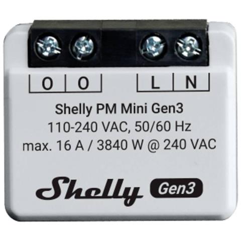 Mini PM Gen 3 - Smart Relay 16A AC WiFi /BT + PM - Foto 1