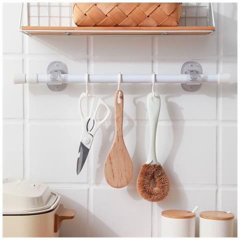 Staffe Per Aste Per Tende Invisibili E Resistenti (confezione Da 2) White - Foto 2