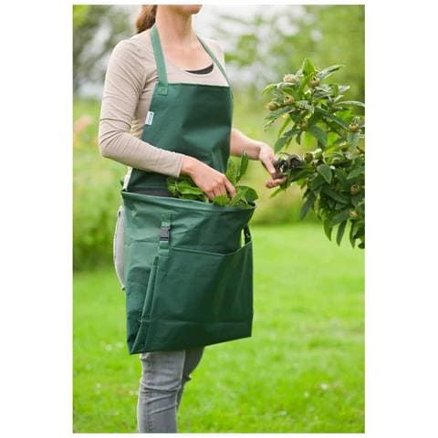 Grembiule Da Giardino Con Tasca Pieghevole 130x55 Cm Verde - Foto 1