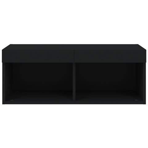 Mobile Porta TV con Luci LED Nero 80x30x30 cm - Foto 2