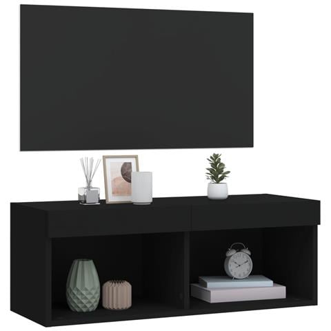 Mobile Porta TV con Luci LED Nero 80x30x30 cm - Foto 10