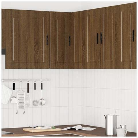 Pensile Da Cucina Ad Angolo Porto Rovere Marrone In Truciolato - Foto 3