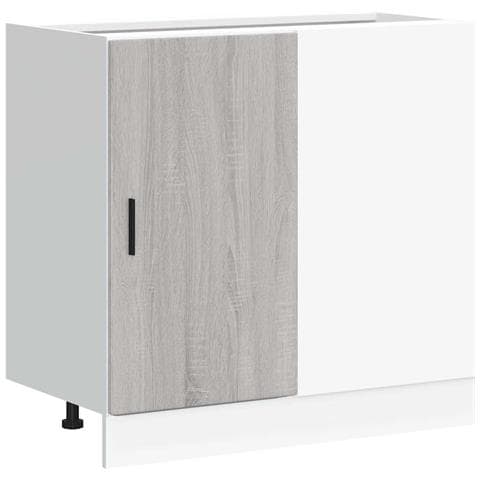 Mobile Base Lavello “Lyon” Grigio Sonoma in Legno Multistrato - Foto 1