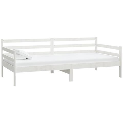 Lusso Casadino -  Dormeuse Bianca In Legno Massello Di Pino 90x200 Cm - Foto 1