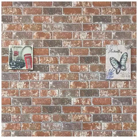 Lusso Casadino -  Pannelli Murali 3d Con Mattoni Grigio & Marrone Scuro 10 Pz Eps - Foto 2