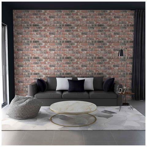 Lusso Casadino -  Pannelli Murali 3d Con Mattoni Grigio & Marrone Scuro 10 Pz Eps - Foto 8