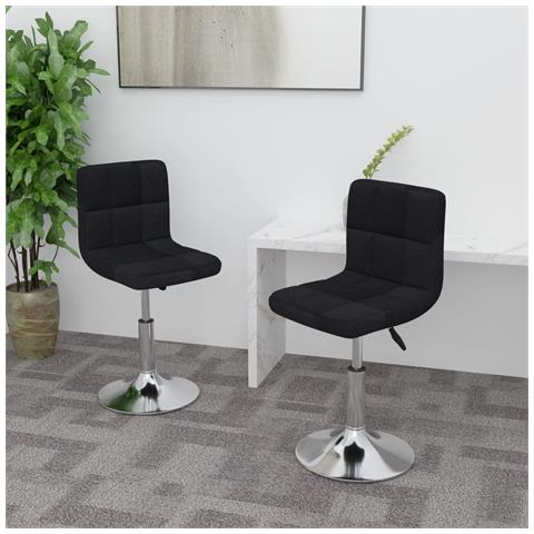 Lusso Casadino - Sedie Da Pranzo Girevoli 2 Pz Nere In Tessuto - Foto 8