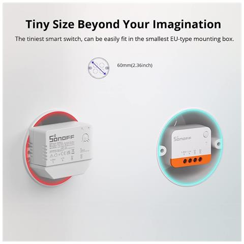Zbminil2 Zigbee Switch Wireless (nessun Cavo Neutro Richiesto), Zigbee Smart Switch A 2 Vie - Foto 2