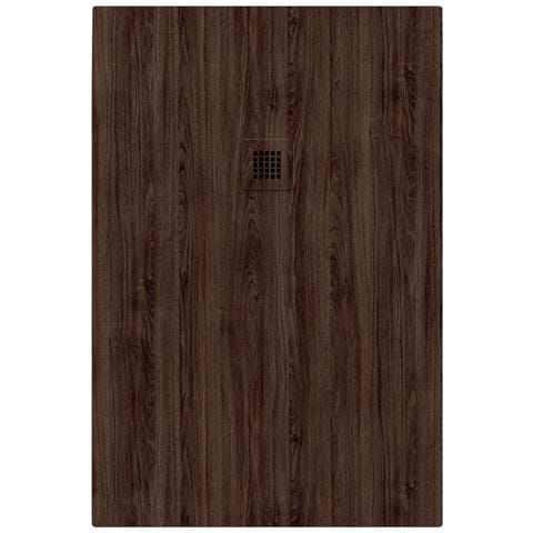 Piatto Doccia In Marmoresina 120x80 Cm Effetto Legno Noce Scuro Cairo - Foto 1