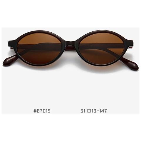 Occhiali Da Sole Ovali Piccoli Compatibili Con Tr90 E Tac, Stile Retrò Unisex Con Lenti Polarizzate Per Protezione Solare E Streetwear Brown - Foto 2