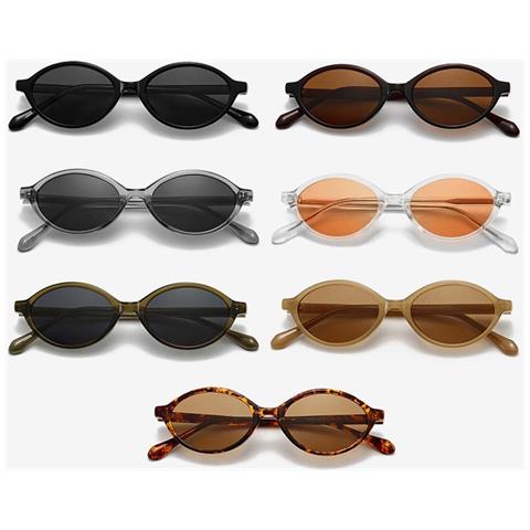 Occhiali Da Sole Ovali Piccoli Compatibili Con Tr90 E Tac, Stile Retrò Unisex Con Lenti Polarizzate Per Protezione Solare E Streetwear Brown - Foto 3