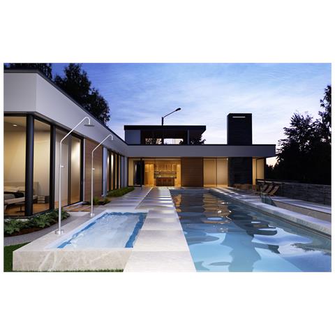 Imex Doccia In Acciaio 316 Colore Acciaio Con Diffusore Orientabile E Sistema Anticalcare Per Giardini E Piscine - Modello Alaska - Foto 1