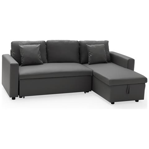 Clark Divano Letto Angolare A 3 Posti Grigio - Foto 1