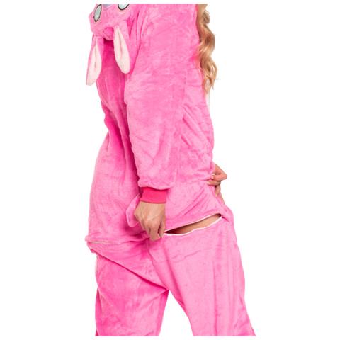 Pigiama Da Donna Tuta Kigurumi Onesie Costume Stich Rosa 155-165 Cm M - Foto 8
