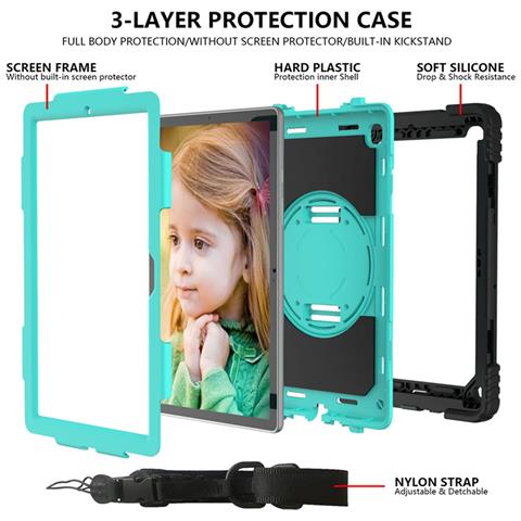 Custodia Per Ipad Air 5/air 4/pro 11"" Con Supporto Tracolla Menta - Foto 4