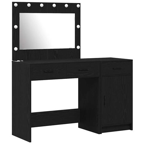 Tavolo da Trucco 2 pcs Nero 40 x 41 x 75 cm Legno multistrato - Foto 1