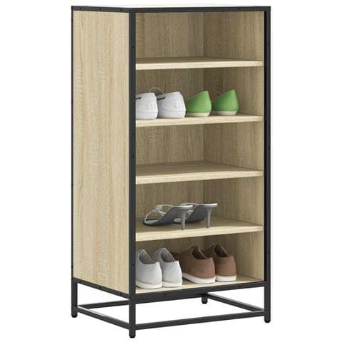 Scarpiera Rovere Sonoma 48x38x97,5 cm in Legno Multistrato - Foto 2