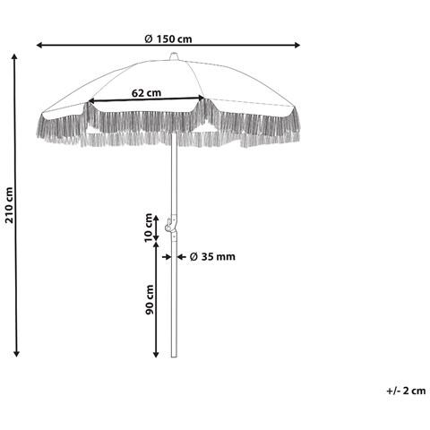 Ombrellone Da Giardino 150 Cm Mondello Rosa - Foto 7