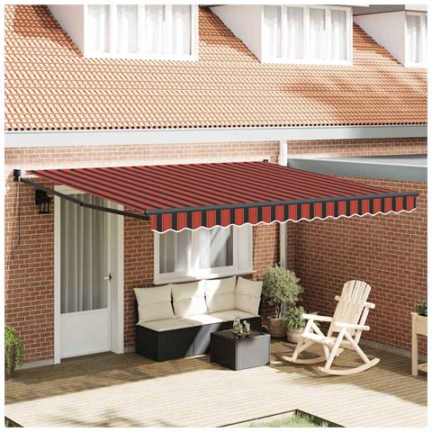 Tenda Retrattile arancione e marrone 400 × 300 cm Poliestere - Foto 2