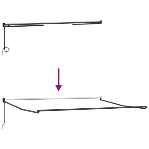 Tenda Retrattile arancione e marrone 400 × 300 cm Poliestere - Foto 9