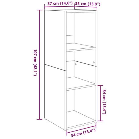Set mobile TV 4 pz Rovere artigianale Legno ingegnerizzato - Foto 9