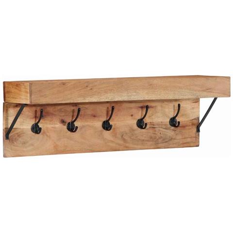 Appendiabiti Marrone 73 x 19 x 23 cm Legno massello di acacia - Foto 1