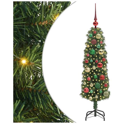 Albero di Natale artificiale con 150 LED Verde 120 cm - Foto 1