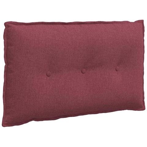 Cuscino per Schiena Rosso Vino 80 x 19 x 50 cm Tessuto - Foto 1