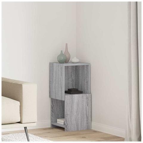 Mobile angolare Bianco 30,5x30x65cm Legno multistrato - Foto 2