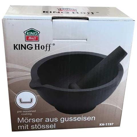 Set di mortaio e pestello in ghisa Kinghoff KH-1197 - Foto 5