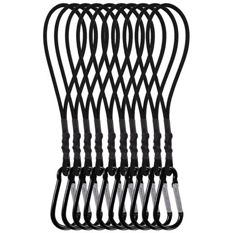 Set Da 10 Mini Cavi Elastici - Cinghie Elastiche Da 25 Cm Con Moschettone Black - Foto 1