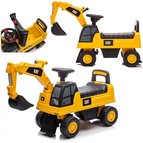 Cavalcabile spingi-camminatore Escavatore Loader CAT 3in1 grande auto per bambini - Foto 4
