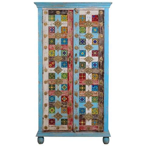 Armadio In Legno Blu 90x40x170h - Foto 2