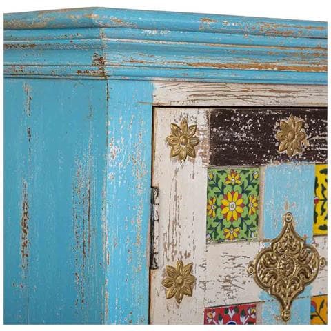 Armadio In Legno Blu 90x40x170h - Foto 8