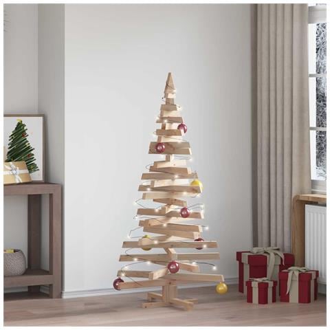 Alberi di Natale Naturale 150 cm Legno di pino massello - Foto 2