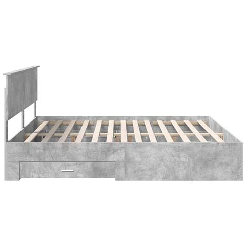 Struttura del letto con cassetto Grigio Cemento 200 x 200 cm - Foto 9