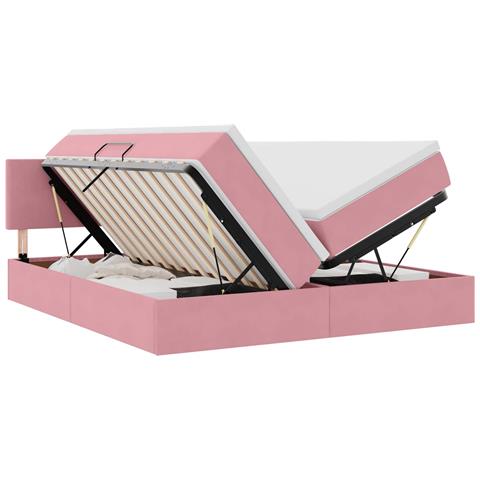 Letto con Contenitore con materasso Rosa 100 x 200 cm - Foto 1