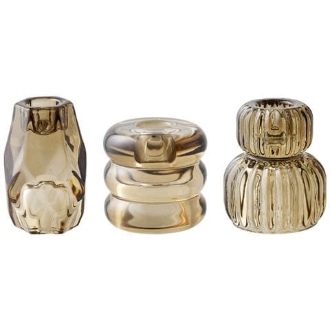 Portacandela Candle-marrone-vetro-7x7x6,5 Cm - Foto 2