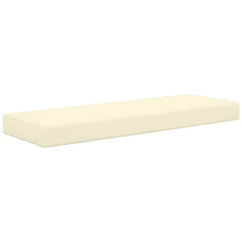 Cuscino da Sedia Esterno Crema 115 x 40 x 8 cm 100% Poliestere - Foto 1