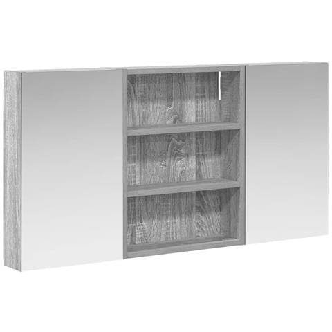 Set di Armadi da Bagno con lo scaffale 3 pcs 100 x 10,5 x 50 cm - Foto 1
