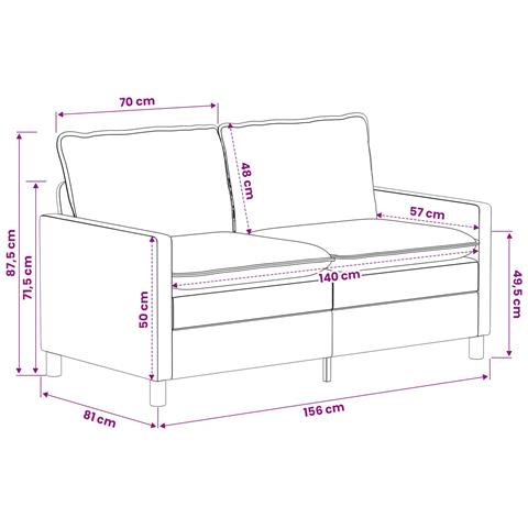 Divano Blu 156 x 81 x 87,5 cm Poliestere - Foto 9